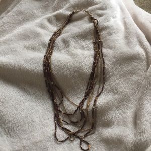 Gold multi strand necklace